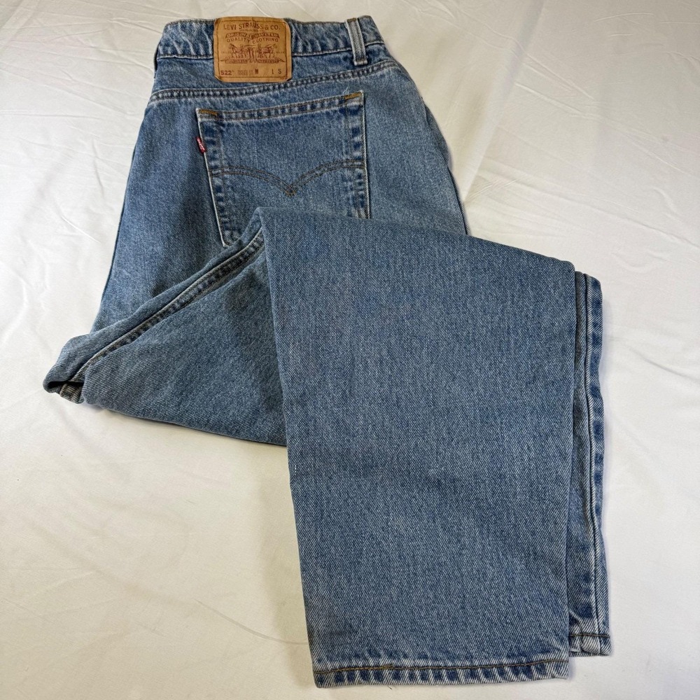 Vintage 1996 Levi's 522 Tapered Fit Leg Jeans Womens Plus Size 24S Made in USA
